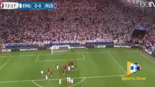 ENGLAND VS RUSSIA 1-1 EURO 2016 ERIC DIER free kick goal