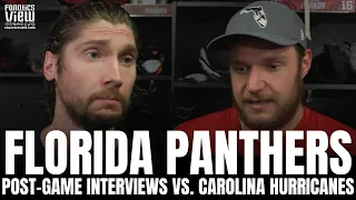 Sergei Bobrovsky & Aleksander Barkov React to Florida Panthers Taking a 2-0 Lead vs. Carolina in ECF