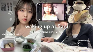 uni vlog in japan📓: 5AM morning routine, living alone, what I cook & eat