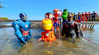 SUPERHEROES AVENGERS STORY, TEAM HULK VS SPIDER-MAN, IRON MAN VS CAPTAIN AMERICA, FALCON VS ANT-MAN