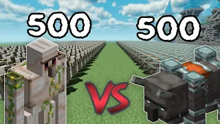 500 Ravager's Vs 500 Iron Golem's | Minecraft |