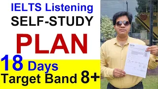 IELTS LISTENING SELF STUDY PLAN || 18 DAYS TARGET BAND 8 BY ASAD YAQUB