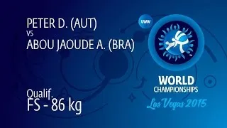 Qual. FS - 86 kg: A. ABOU JAOUDE (BRA) df. D. PETER (AUT), 3-1