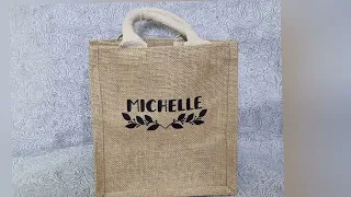 MAKING BURLAP BAGS USING CRICUT | ARTSY JOYCEE