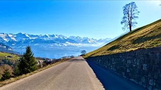 Driving in Swiss 4K -Alebächli Sigriswil , One of the most beautiful Vllage in Switzerland - 3