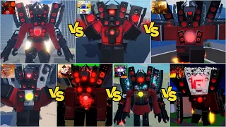 Evolution of Upgraded Titan Speakerman in Different SKIBIDI TOILET Roblox Games