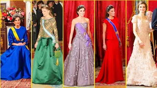Queen Letizia Regal Evening Party Dresses Style  #fashion #royalfamily
