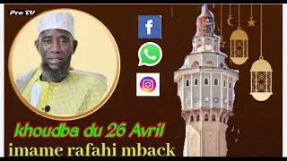 imame rafahi mback khoutba du 26 Avril