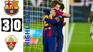 FCBarcelona vs elche Highlights & Goals HD