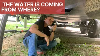 Leaking RV Grey Water Tank | Repairing Our RV Grey Water Tank On The Road | Full Time RV Living