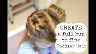 Hairstyles for toddler girl - Create a bun with fine hair