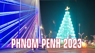 [4K] Beautiful Nightlife Scene Phnom Penh City 2023 🇰🇭 || Phnom Penh Night 🌙 25 Dec 2023