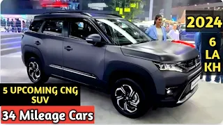 6 लाख में अब 34 माइलेज SUV🔥 Top 5 upcoming cng Suv cars in india 2024