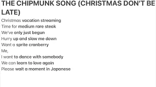 The Chipmunk Song but using Google autocomplete results