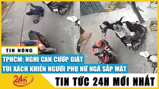 Bắt nghi can cướp giật túi xách khiến người phụ nữ ngã sấp mặt ở TP.HCM | Tin an ninh 19/12 | TV24h