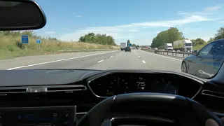 Driving Peugeot 508 2020 on uk highway