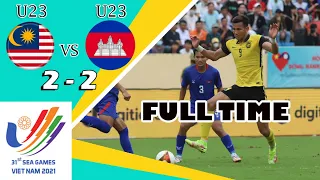 Malaysia U23 (2 - 2) Kemboja U23 | FULL TIME | Football | SEA GAMES 2022