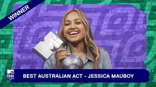 The Sydney based singer Jessica Mauboy wins Best Australia Act at the 2017 MTV EMAs