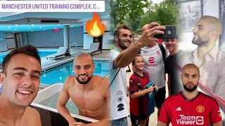 Amrabat storms Carrington with Reguilon 🔥,as he awaits unveiling at Man United, swims with him