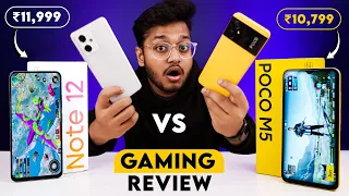 Redmi Note 12 vs Poco M5 Gaming Review |Best 2022 Phone under 10000|
