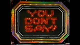 'You don't say...' 1978 With original commercials!