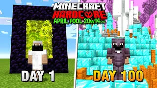 I Survived 100 Days in Minecraft APRIL FOOL 2020 UPDATE 😂😂   (INFINITE  PORTALS)