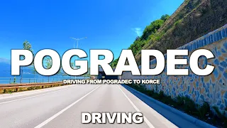 POGRADEC - KORCE, DRIVING REAL-TIME, Udhëtimi ne kohe reale, From Pogradeci to Korca 4K