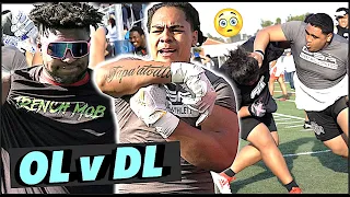 OL vs DL 1-on-1s went CRAZY in Cali ! Giant Skills National Showcase | 5v5 Tournament