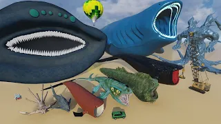 Crazy 500+ Sea Animal Size Comparison 3D (Combined Sea Monsters of Mr. Data 3D Stats)