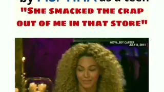 Beyoncé on when she got SMACKED!! by her mum MS.TINA😬😢 & got totally EMBARRASSED!!
