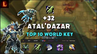 +32 Atal'Dazar - TOP 10 KEY! - Restoration Shaman POV
