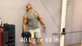 Curl against the wall 40kg