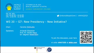 WS 20 - G7: New Presidency - New Initiative?