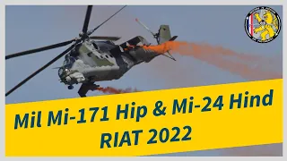 [4K✈] RIAT 2022 - Czech Mil Mi-171 Hip & Mi-24 Hind - #riat2022