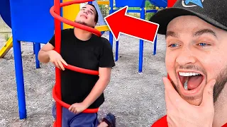 People *STUCK* in WEIRD Places! (LOL)