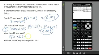 Binomial Probabilities (with calculator)