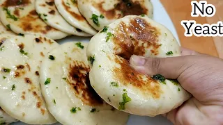Pita Bread in 10 minutes without Yeast ! No Oven!  Anyone Can Make! Pita Bread Recipe