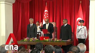 President Tharman's swearing-in ceremony filled with pomp and ceremony