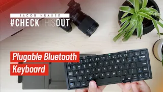 Plugable Wireless Keyboard - Portable Bluetooth Folding Keyboard