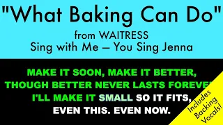 "What Baking Can Do" from Waitress - Sing with Me: You Sing Jenna/Karaoke with Backing Vocals