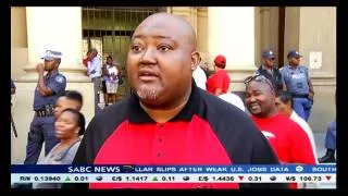 Striking Post Office workers march to the ANC's Luthuli House