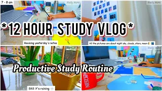 12 HOUR STUDY ROUTINE 📚 | Productive Study Vlog 💻| Study More