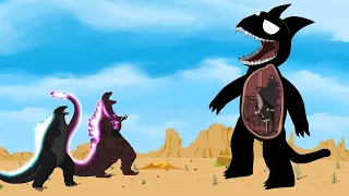 TEAM GODZILLA vs. TEAM BLACK CATS [HD] | Godzilla Animation Cartoon Movie