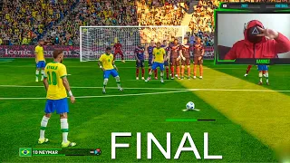 PES 2021 - Brazil vs France Final - Neymar Free Kick Goal - FIFA World Cup 2022 Full Match HD