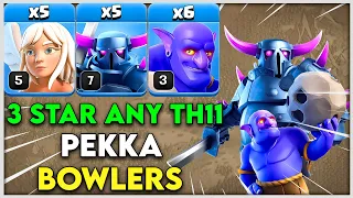 3 STAR ANY TH11 | PEKKA + BOWLERS ATTACK | Best Th11 Pekka BoBat Attack Strategy