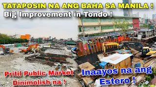 TATAPOSIN NA ANG FLOODING SA MANILA ! Ongoing Redevelopment on Pritil Public Market and Estero Tondo