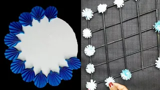 2 Beautiful Wall Decor Ideas/Home Decor Ideas/Easy Wall Decor Ideas/Easy Paper Flower Wallhanging/