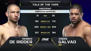 Reinier De Ridder vs. Andre Galvao  | ONE Championship Full Fight