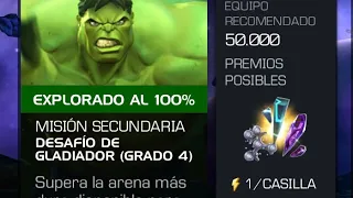 Misión Secundaria ➡️ Desafío De Gladiador Grado 4 ➡️ Nivel De Amenaza 3 ➡️ MCOC