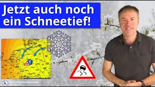 Kleines Tief bringt kräftige Schneefälle - Wetterumstellung zu wärmerem Wetter in Sichtweite